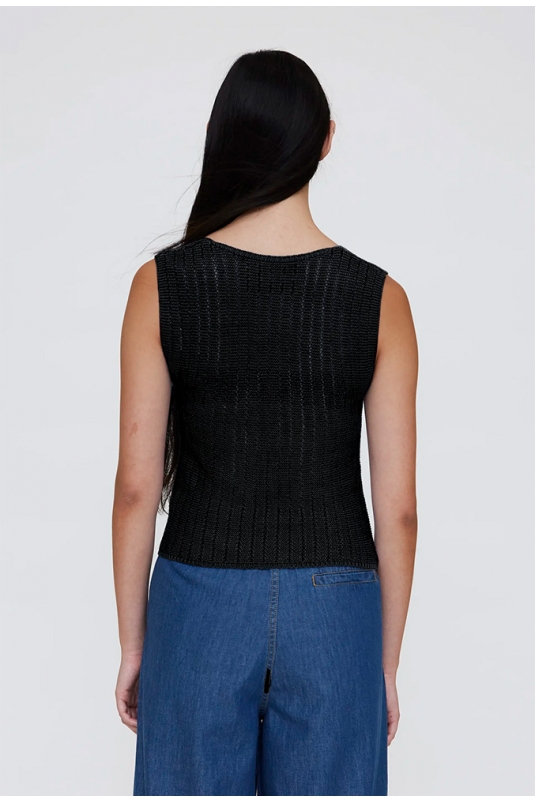TOP PUNTO CALADO NEGRO WILDPONY
