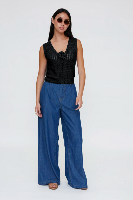 TOP PUNTO CALADO NEGRO WILDPONY