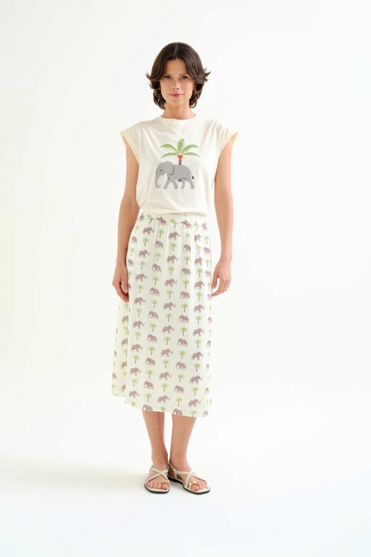 CAMISETA ELEFANTE Y PALMERA COMPAÑÍA FANTÁSTICA