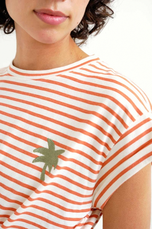 CAMISETA RAYAS PALMERA COMPAÑÍA FANTÁSTICA
