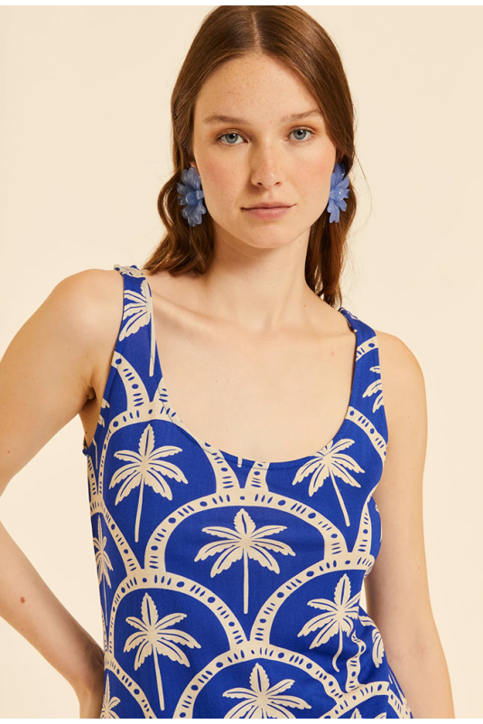 TOP AZUL PALMERAS CASABLANCA PEPALOVES