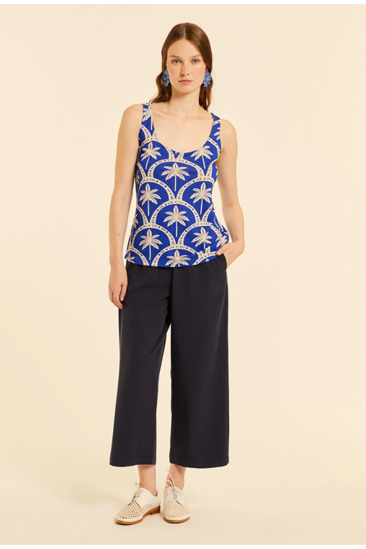 TOP AZUL PALMERAS CASABLANCA PEPALOVES