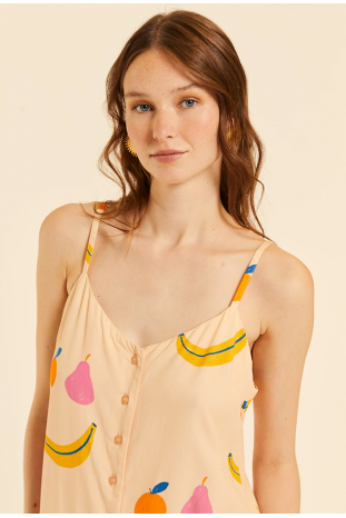 VESTIDO MIDI FRUTAS PEPALOVES