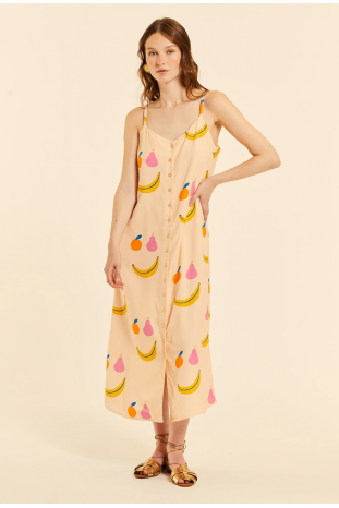 VESTIDO MIDI FRUTAS PEPALOVES