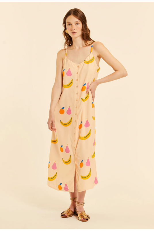 VESTIDO MIDI FRUTAS PEPALOVES
