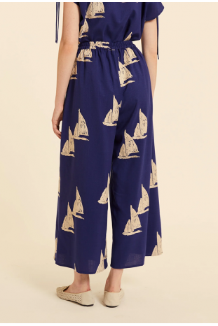 PANTALÓN AZUL BARCOS BORDADOS PEPALOVES