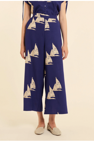 PANTALÓN AZUL BARCOS BORDADOS PEPALOVES
