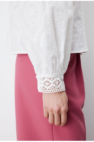BLUSA BORDADA BLANCA ABIGAIL GRACE&MILA