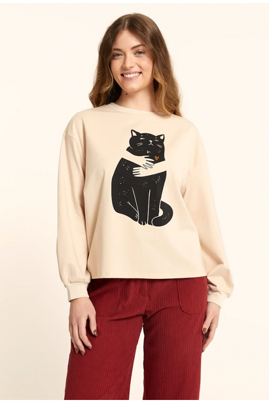 CAMISETA GATO ABRAZO PEPALOVES
