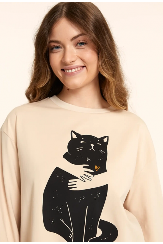 CAMISETA GATO ABRAZO PEPALOVES