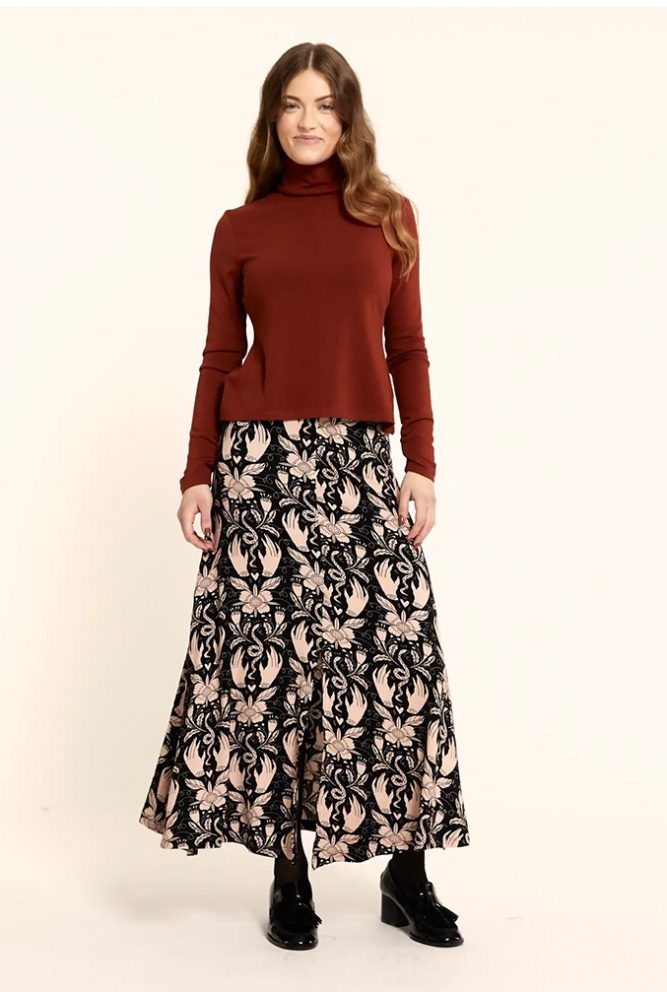FALDA MIDI MANOS PEPALOVES