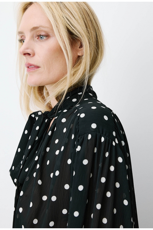 CAMISA NEGRA LUNARES ANGÉLICA GRACE&MILA