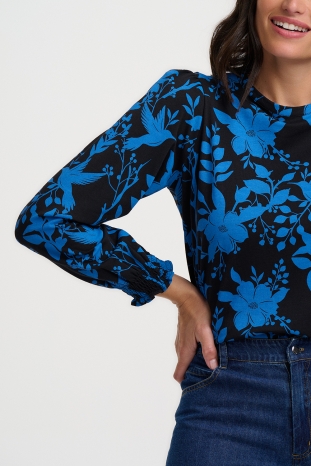 BLUSA AZUL FLORES CLARISSE SUGARHILL BRIGHTON