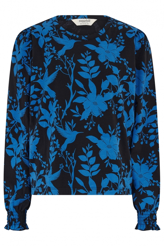 BLUSA AZUL FLORES CLARISSE SUGARHILL BRIGHTON