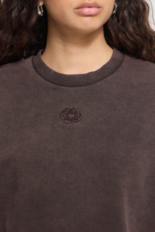 SUDADERA GRIS ROSA BORDADA LULA ICHI