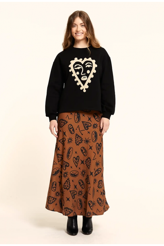 SUDADERA CORAZÓN NEGRO PEPALOVES