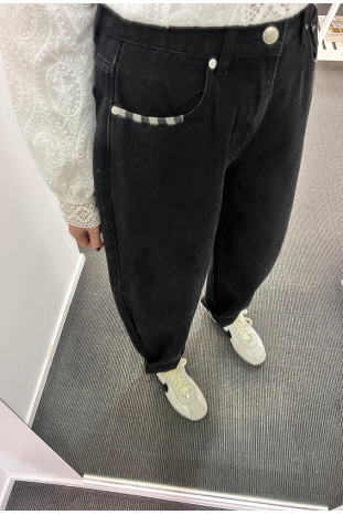 PANTALÓN BARREL NEGRO GRAYSON ORFEO