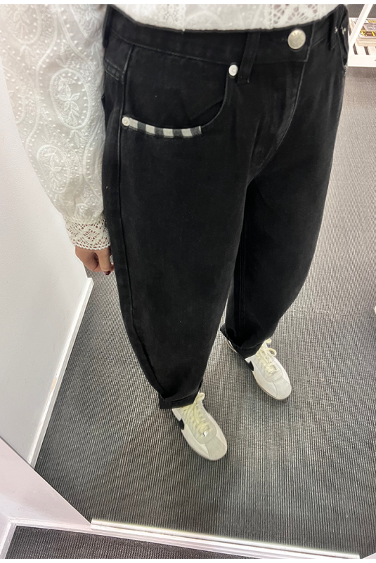 PANTALÓN BARREL NEGRO GRAYSON ORFEO