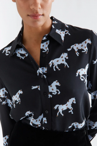 CAMISA NEGRA CABALLOS COMPAÑÍA FANTÁSTICA
