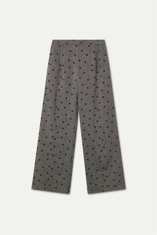 PANTALÓN GRIS TWEED BORDADO COMPAÑÍA FANTÁSTICA