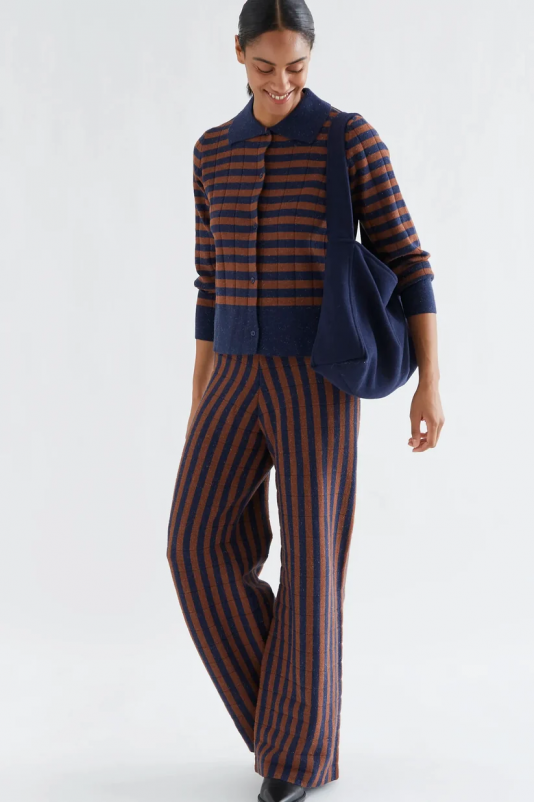 PANTALÓN RAYAS AZUL MARRÓN COMPAÑÍA FANTÁSTICA