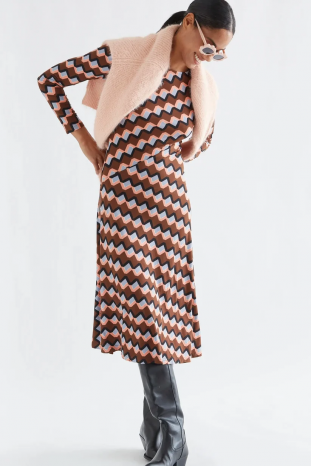 VESTIDO MIDI ESCALA COMPAÑÍA FANTÁSTICA