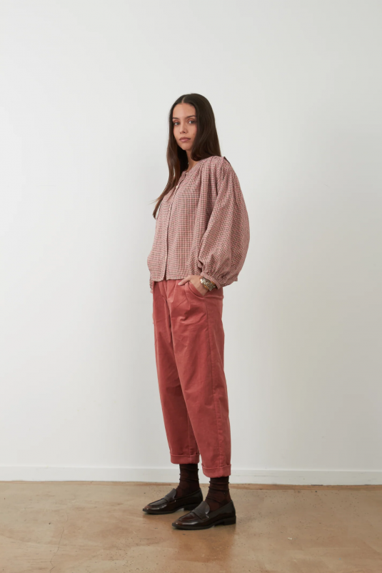 BLUSA CUADROS JANET ORFEO