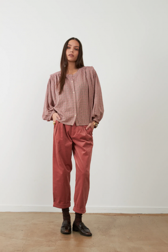 BLUSA CUADROS JANET ORFEO