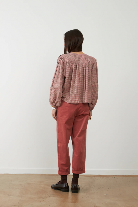 BLUSA CUADROS JANET ORFEO