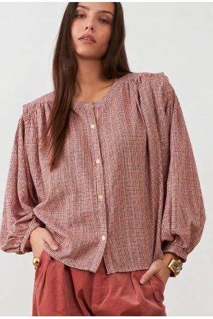 BLUSA CUADROS JANET ORFEO