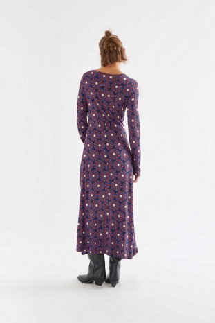 VESTIDO MIDI FLORES CHOCOLATE COMPAÑÍA FANTÁSTICA