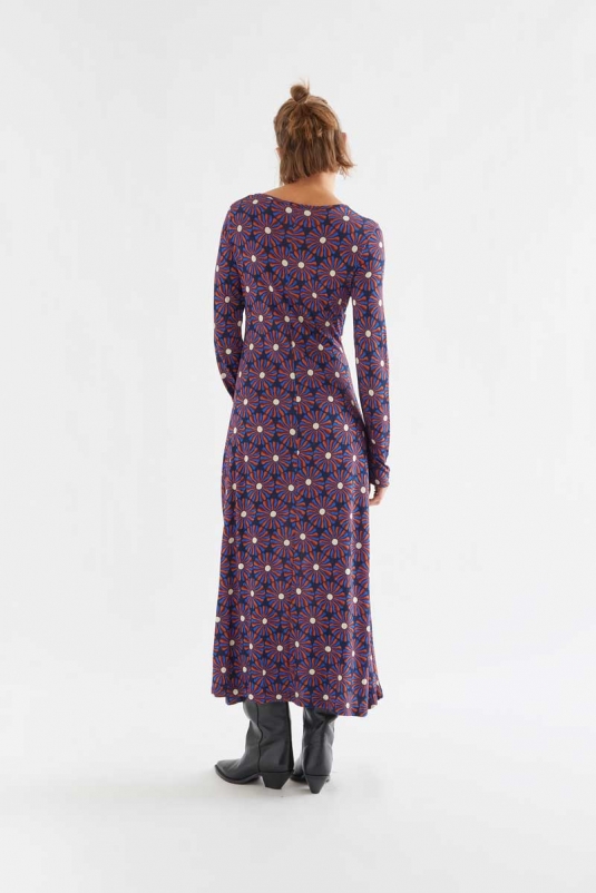 VESTIDO MIDI FLORES CHOCOLATE COMPAÑÍA FANTÁSTICA