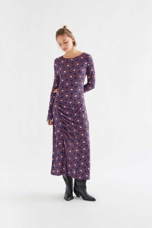 VESTIDO MIDI FLORES CHOCOLATE COMPAÑÍA FANTÁSTICA