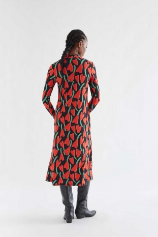 VESTIDO MIDI CORAZONES CICLAMEN COMPAÑÍA FANTÁSTICA