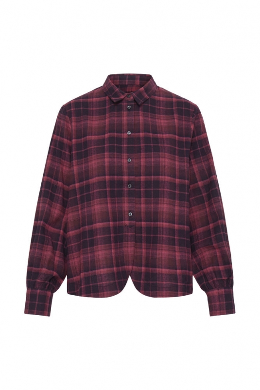 CAMISA GRANATE CUADROS DALIA ICHI