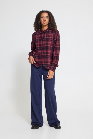 CAMISA GRANATE CUADROS DALIA ICHI