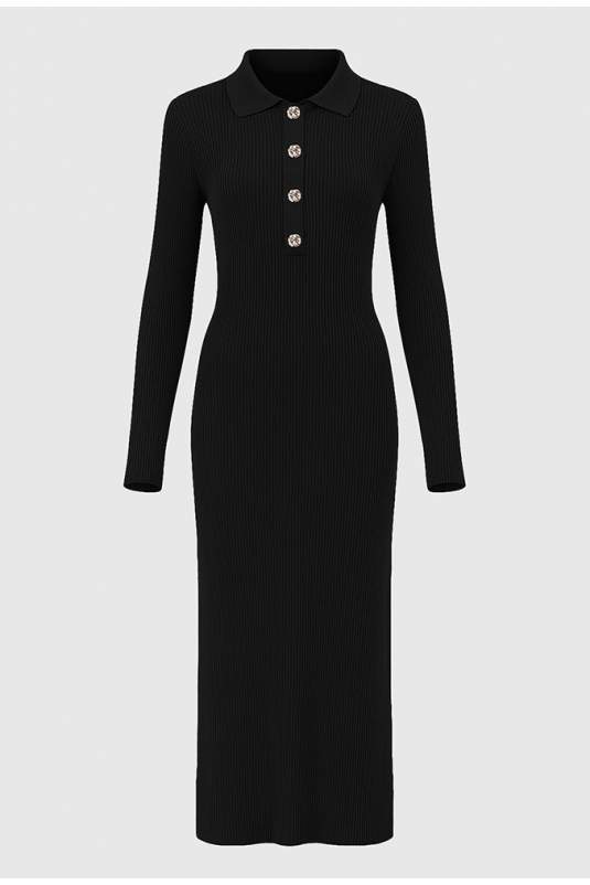 VESTIDO NEGRO PUNTO NABOLA ANGE