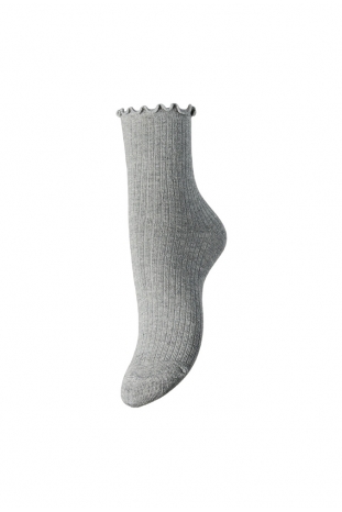 CALCETINES BLONDA PCAFIA GRIS